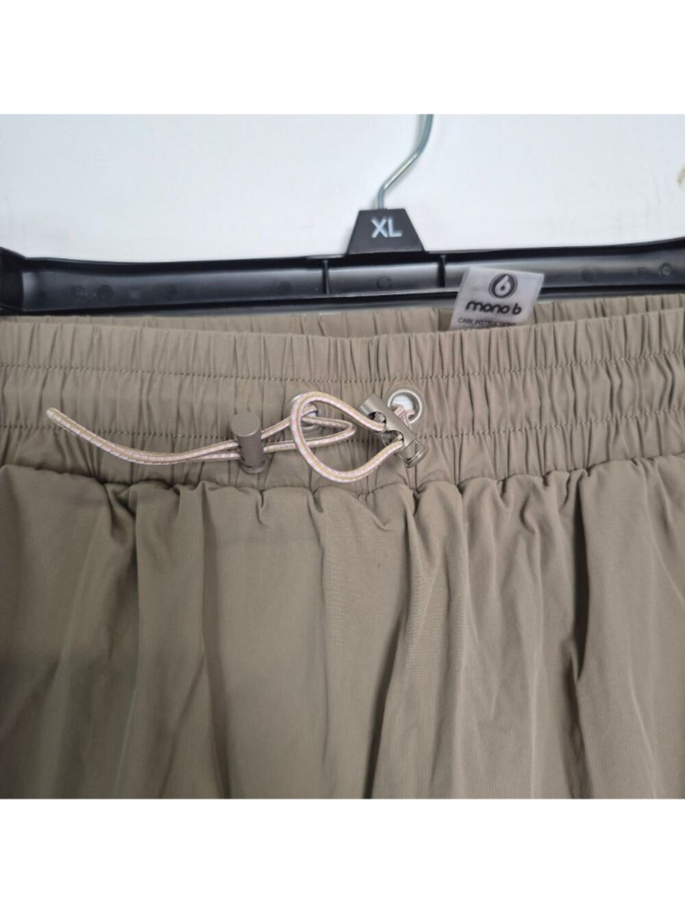 Mono B Womens Taupe Cargo Skort With Pockets Drawstring Elastic Waist M - Picture 2 of 6